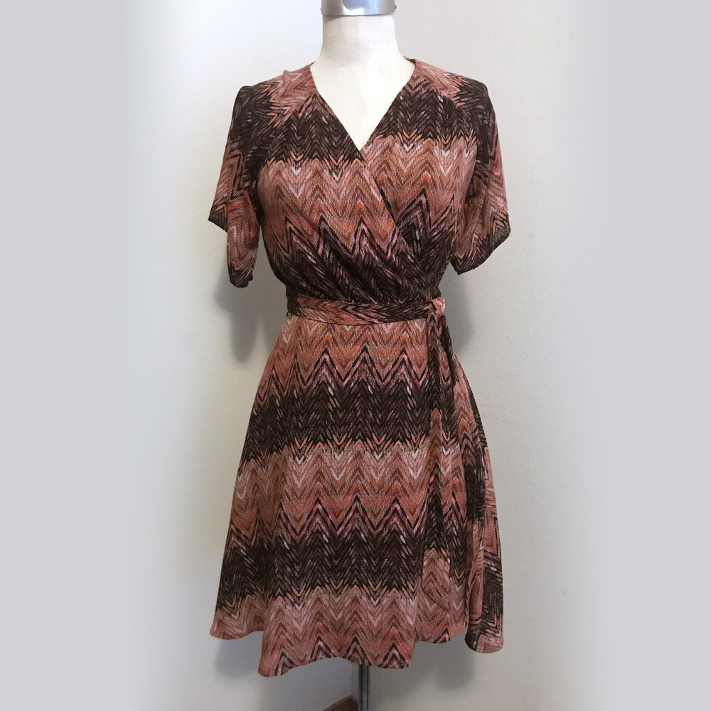 Miss Me Chevron Wrap Dress